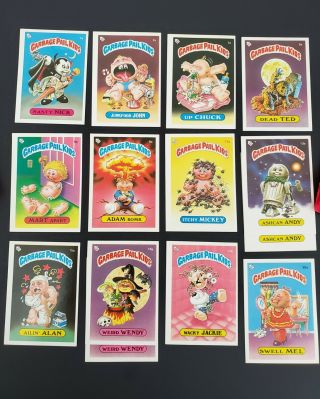 36 Topps Garbage Pail Kids OS1 Cards UK Minis ADAM BOMB,  NASTY NICK 1985 3