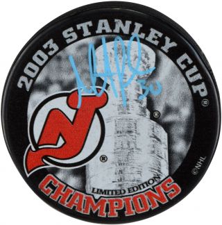 Martin Brodeur Jersey Devils Signed 2003 Stanley Cup Champs Hockey Puck