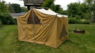 Vintage Coleman Tent Canvas Cabin Great Shape