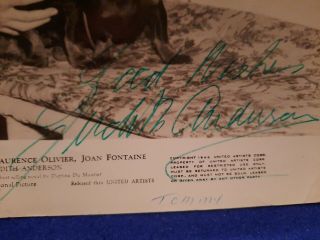 Judith Anderson Signed 8 