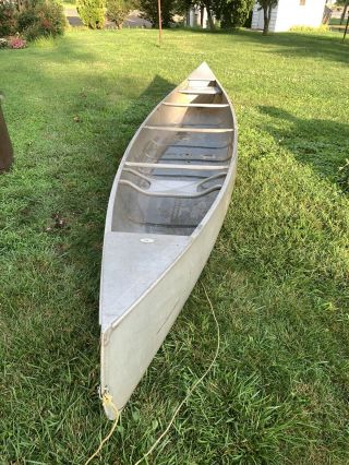 Vintage 18 Ft Grumman Aluminum Canoe