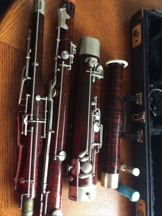 Bassoon Musical Instrument Made In Germany Real Wood Vintage Bs1