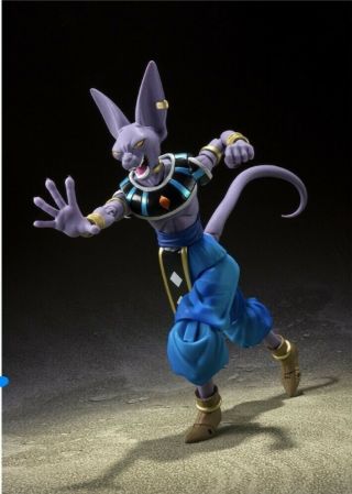 Tamashii Nations S.  H Figuarts Dragon Ball Z Beerus Figure Sdcc 2021 Exclusive