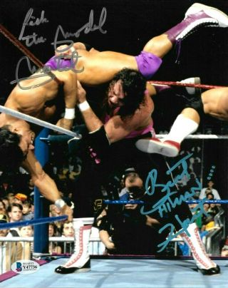 Wwe Bret Hart & Rick Martel Hand Signed Autographed 8x10 Photo With Beckett