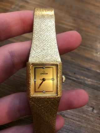 Omega 14k Gold Vintage Square Watch (ladies)