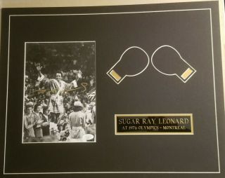 Sugar Ray Leonard Signed 8x10 Photo Matted To 16x20 76 Olympic Gold Medal Jsa