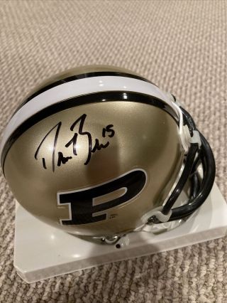 Drew Brees Autographed Purdue Boilermakers Mini Helmet Saints Chargers