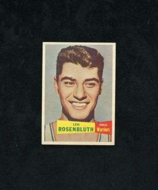 1957 Topps Basketball - 48 Len Rosenbluth,  Philadelphia Warriors,  (r) Nm - Mt