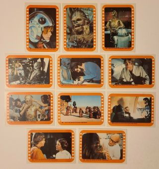 1977 Vintage Star Wars Complete Orange Series 5 Stickers