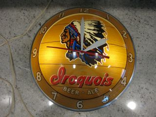Iroquois Beer & Ale Vintage Light Up Wall Clock – Extremely