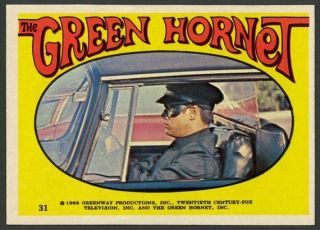Green Hornet (kato - Bruce Lee) 1966 Donruss Green Hornet Stickers 31 Gem