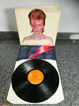 Lp Vinyl Album David Bowie Aladdin Sane 1973 Uk 1st Press Rca Rs 1001 Ex/ex