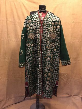 Vintage Kuchi Handmade Coat Caftan Jacket Robe Ethnic Tribal Unique Gypsy Caftan