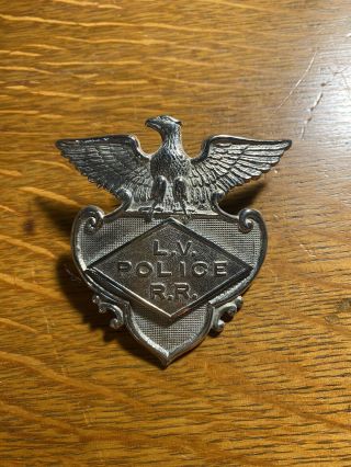 Obsolete Vintage Lehigh Valley Railroad Lvrr Police Badge