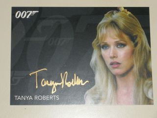 James Bond 007 Archives Black W Copper Ink Auto Tanya Roberts As Stacey Sutton