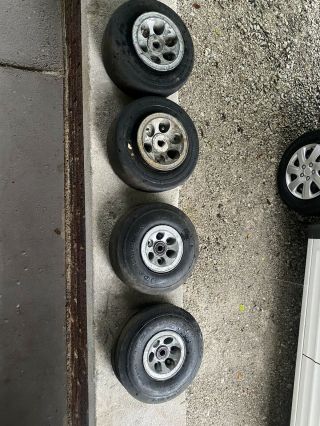 Vintage Go Kart Complete Set Of Fox Wheels 5s And 4s