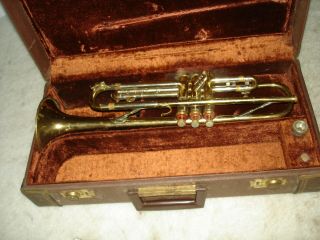 Antique Vintage F.  E.  Olds Standard Trumpet 12589 W Giardinelli 7c Mouthpiece