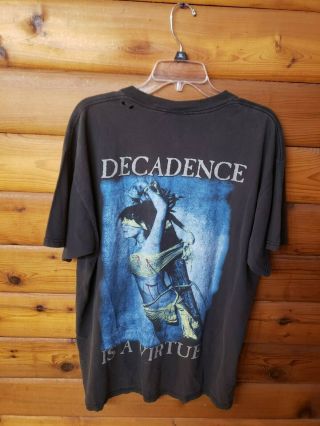 Vintage 1998 cradle of filth decadence is a virtue possessions metal tee shirt 4