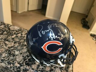 William Perry The Fridge Autographed Chicago Bears Metal Mini Helmet Signed