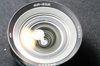 Vintage Wide Angle Lens Mir 20m 20mm F/3.  5 M42 Soviet Zeiss Flektogon Look Alike