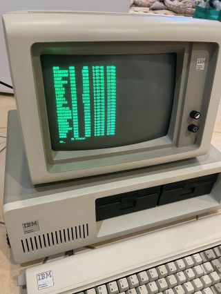 Vintage Ibm 5150 Rev Early Version With 5151 Monitor Full Set,  Extra