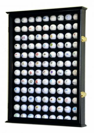 108 Golf Ball Display Case Cabinet Wall Rack Holder Stand W/98 Uv Protection