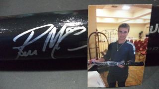 Reese Mcguire Pittsburgh Pirates Signed Auto Black Big Stick Bat Proof Pic