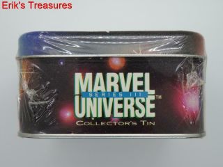 92 Skybox Marvel Universe Series 3 Factory Numbered Collector ' s Tin NM - M 3