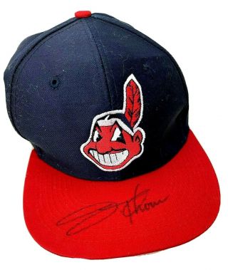 Authentic Jim Thome Cleveland Indians Hand Signed Autographed Snap Back Hat