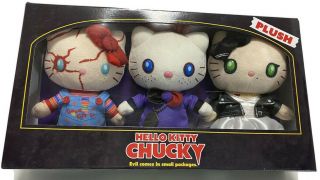 Usj Halloween Hello Kitty Chucky Plush Doll 3 Piece Set Japan Limited