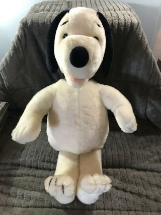 Rare Vintage 1986 Talking Snoopy Worlds Of Wonder Stuffed Animal With Cassette