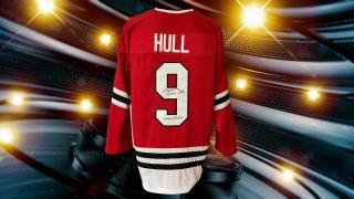 Bobby Hull Autographed Custom Chicago Blackhawks Red Jersey Jsa Authenticated