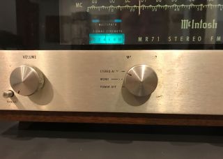 Vintage McIntosh MR71 Tube FM Stereo Tuner - And - Wood Encased 2