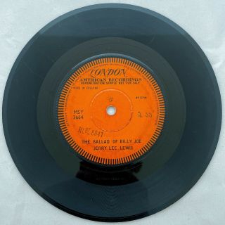 Jerry Lee Lewis - The Ballad Of Billy Joe - 7 " Vinyl - Demonstration Sample