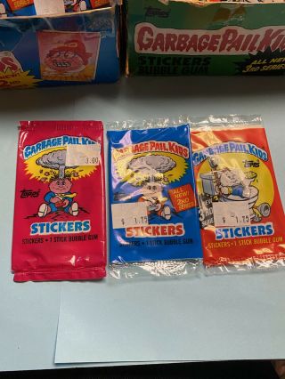 Rare Uk 1985 Topps Garbage Pail Kids Mini Packs Series 1 & 2 & 3