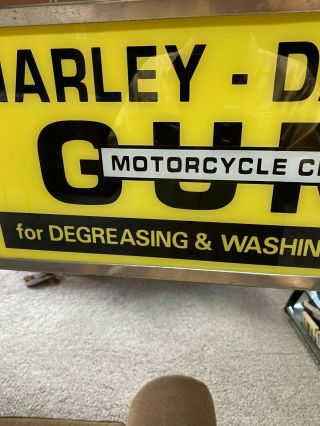 Vintage Harley Gunk lighted sign 2