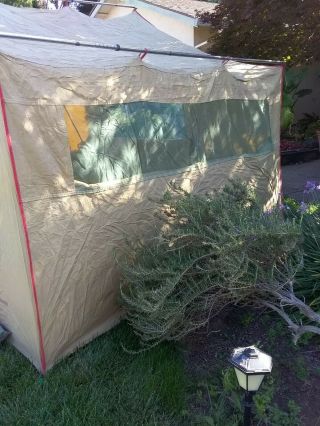 Vintage Coleman Tent Canvas Vagabond Cabin Tent 12x9. 6