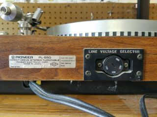 PIONEER PL - 550 Vintage Turntable fix 5