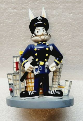 Extremely Rare Looney Tunes Bugs Bunny Bad Ass City Police Cop Figurine Statue