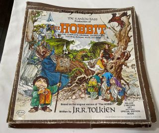 1977 Rankin/bass The Hobbit Complete Soundtrack 2x Lp Book Box Set Tolkien