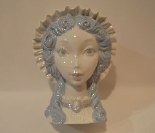 Vintage Lladro Girl With Cap Head Bust Porcelain Figure 01004686 Rare