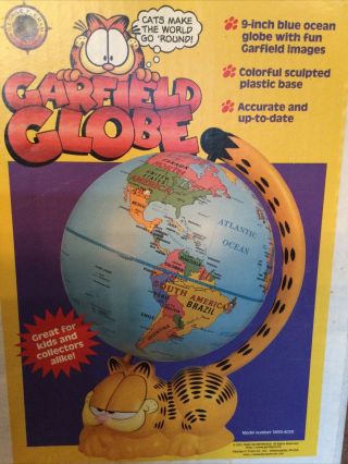 Rare Garfield World Globe George F.  Cram And Paws 2001 Model 50904030