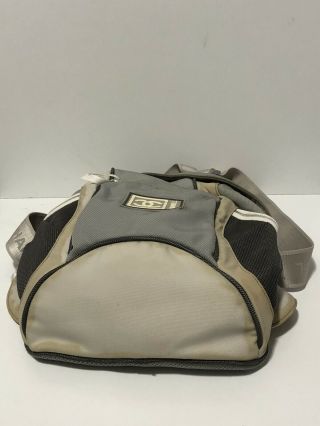 Rare Vtg Chanel CC Logo Gray Sport Backpack 6