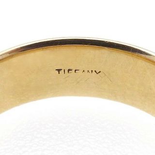 Tiffany Co Vintage 14K Gold Wedding Band Ring Unisex with Blue Velvet Box 5