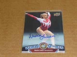2010 Upper Deck World Of Sports Nastia Liukin Autograph/auto Gymnastics O4977