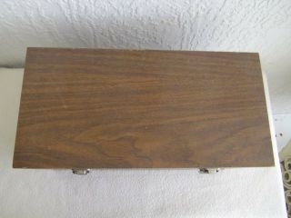 Vintage Wooden Heavy Duty Double Sided 45 RPM Record Case Holds approx 170 45s 2