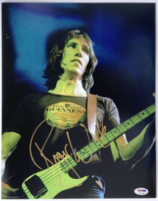 Pink Floyd Roger Waters Signed Photo 11x14 Large Psa Dna Vintage