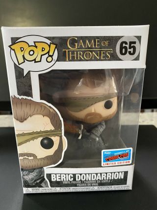 Funko Pop Pop Tv: Game Of Thrones Beric Dondarrion Nycc 2018 Official Sticker