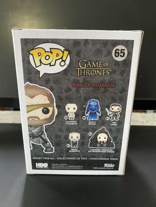 Funko Pop Pop TV: Game of Thrones Beric Dondarrion NYCC 2018 Official Sticker 3