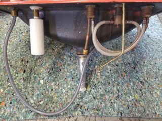 Vintage Kohler Enameled Cast Iron Bathroom Lavatory Sink Tiger Lily 5
